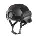 OneTigris Airsoft Helmet MICH 2000, 3mm ABS Plastic Adjustable ACH Tactical Helmet with Ear Protection, Front NVG Mount and Side Rail Black