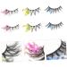 Beavorty 3 Pairs colored false eyelashes lashes fluffy lashes with color Eyelashes Makeup Application faux eyelashes halloween eyelashes 3d sticker chemical fiber fluorescence - Buy Online on GoSupps.com