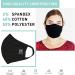 Neqi Community Face Coverings - Reusable Washable Fabric Masks (3-Pack) | Breathable S/M Black Nose & Mouth Cover - Buy Online on GoSupps.com