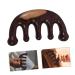 Anneome Portable Wooden Massage Comb - Wide Tooth Detangler for Scalp Relief | 10.50x5.50cm Brown - Buy Online on GoSupps.com
