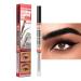 Mimoqk Microblading Eyebrow PenMicroblading Eyebrow Pencil Waterproof Double Ended Waterproof Eyebrow Pencil with Tinted Gel 4 Fork Tips Natural Brows eyebrow pen to 3BLACK eyebrows