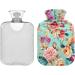 Buy Naanle 1L Hot Water Bottle with Cover - Pink Orange Violet Flowers | Back Pain Relief & Cold Therapy - Buy Online on GoSupps.com