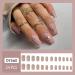 24pcs Almond Square Press on Nails - Full Cover Acrylic False Nails with Glue - Golden Love Style for Women and Girls - Buy Online on GoSupps.com