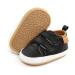 RVROVIC Baby Boys Girls Sneakers Anti-Slip Oxford Loafer Flats Infant Toddler PU Leather Soft Sole Baby Shoes 0-6 Months 3 Black