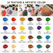 Aen Art Acrylic Paint Set - 24 Colors for Canvas, Wood, Ceramic & Fabric - Non Toxic, Rich Pigments - 2 fl oz Bottles - Buy Online on GoSupps.com