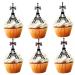 18pcs Eiffel Tower Cupcake Toppers for Girl Lady Women Paris Party Supplies Glitter Paris Cake Topper Decorations Birthday French Themed Party Decorations