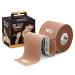 OK TAPE Kinesiology Tape 10 inches Precut, 20 Strips, Cotton Elastic Athletic Tape Latex Free, 2inch x 16ft, Beige