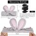 Whaline 4 Pack Easter Rabbit Ear Makeup Headband Set for Women - Coral Fleece Elastic Head Wrap for Party, Beauty Shower - Blue, White, Gray, Purple - Buy Online on GoSupps.com