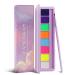 Water Activated Palette Highly Pigmented Bright Vibrant Fluorescent Rainbow Colorful Face and Body Paint Makeup With Brush (01) 01#