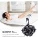 Beavorty 4pcs Charcoal Bath Ball & Shower Scrubber - Loofah Balls for Spa-Like Bathing | Bubble Maker Bathroom Accessories - Buy Online on GoSupps.com