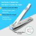 Nail Clipper Set - Premium Stainless Steel Fingernail and Toenail Cutters with Nail File - Sharp and Effortless Clippers for Men & Women - Silver - Buy Online on GoSupps.com