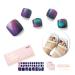 Nail foil for toenails half -hardened gel nail films self -adhesive nail film UV hardening 32 pieces of nail wraps gifts for women girls aurora