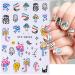 6 Sheets Iridescent Nail Art Stickers 3D Holographic Decals for Women | DIY Acrylic Nail Designs with Rainbow Mushrooms Stars & Moons - Buy Online on GoSupps.com