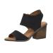 CUSHIONAIRE Women's Rosanna cut out sandal +Memory Foam and Wide Widths Available  Black 10 W 10 Wide Black