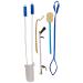 Sammons Preston 34386 Hip & Knee Equipment Kit with Assorted Daily Living Tools Including 32" Reacher, Sock Aid with Handle, Plastic Shoe Horn, Bendable Contoured Handled Sponge, and Rigid Leg Lifter Kit with 32" Reacher a