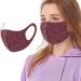 Riou mouth protection with motif washable reusable summer silk cool breathable mouth and nose protection neckerchief for women men (f)