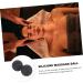 Yoga Massage Ball - Fascia Roll Body Massage Device | Fitness Gym Peanut Roller for Deep Tissue & Muscle Recovery - 12x6.3cm Black - Buy Online on GoSupps.com