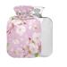 Cherry Blossom Hot Water Bottle with Cover 1L Small Hot Water Bag for Pain Relief Hand and Feet Bed BPA Free