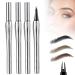 Cooklesa Eyebrow Cooklesa 2024 Upgraded Natural Waterproof Eyebrow Pen with Microfine Tip Two-Pronged Eyebrow Pencil 3D Long-Lasting Natural Waterproof Microblading Eyebrow Pen Makeup (3PCS)