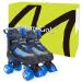 MammyGol Kids Adjustable Roller Skates with Light Up Wheels - Blue Large - Youth (4-7US) - Buy Online on GoSupps.com