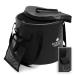 The Friendly Swede Collapsible Bucket with Lid, Folding Bucket for Camping, Travel & Gardening, Portable Water Bucket w/a Handy Tool Mesh Pocket, Collapsible Water Container, Camping Water Container Black 16L (4.23 gal)