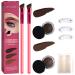Home Eyebrow Care Kit 4D Laminated Anjoize - Eyebrow Brush 4D Laminated Brow Home-Grooming Kit Fine-Stroke Long Lasting Waterproof and Smudge-Proof with Starter Tools (2PCS Taupe+Dark Brown) 2PCS Taupe+Dark Brown