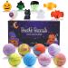 Halloween Bath Bombs 8 Pack Organic Kids Bath Bombs with Surprise Inside SPA Bath Fizzies Set Great Gift Set for Birthday Halloween for Boys and Girls