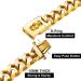 Gold Dog Chain Collar Metal Choke Collar with Design Secure Buckle Chew Resistant Heavy Duty Stainless Steel Walking Training Chain Leash Collar (gold A 16inch) gold A 16inch - Buy Online on GoSupps.com