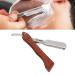 Buy Straight Razor with PU Leather Case - Lightweight Rosewood Vintage Barber Manual Shaver for Men - Portable Beard Grooming Tool - Buy Online on GoSupps.com