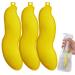 Bottle Cleaning Sponge Reuseable Beans-Shaped Bottle Cleaning Sponge Cute Heat Resistance Bottles Sponge for Internal Cleaning Small Mouth Bottle Internal Cleaning Sponge Yellow