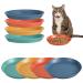 8 Pcs Cat Food Dish Cat Bowls Whisker Fatigue Free Cat Food Bowls Multipurpose Cute Pet Bowl to Relieve Whisker Fatigue for Cats Kittens Puppies Dishwasher Safe (Four color)