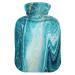 Abstract ocean blue marble01 heat bottle with reference heat bottles for pain relief water heating pillow hot water bed Warmer for menstrual cramps 1l