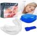 Snor-stopper mouthpiece anti-snore rail bite track against teeth grinding bite protection for the teeth improves sleep quality for men women blue