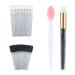G2PLUS 102PCS Makeup Brush Kit 50Pcs Glitter Crystal Lip Brush 50Pcs Eyelash Brushes 1Pcs Double Sided Silicone Lip Scrub Brush 1Pcs Eyeshadow Brush for Personal Care and Eyelash Extension (Black)
