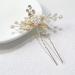 JUSTUSNX Gold Bride Wedding Headpiece Pearl Hair Pins Accessories Bridal Crystal Flower Hair Pieces for Women and Girls - Buy Online on GoSupps.com