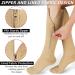 Ailaka Compression Stockings with Zipper for Men & Women - 20-30 mmHg Medical Support Socks for Varicose Veins Edema & Recovery - X-Large Beige (1 Pair) - Buy Online on GoSupps.com