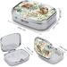 Watercolor Sloth Pill Box | 2 Compartment Metal Medicine Organizer | Portable Pill Case for Pocket & Purse - Buy Online on GoSupps.com
