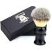 Luxury Shaving Brush for Men Gift Box | Synthetic Hair & Pure Black Handle | Perfect Grooming Gift - Buy Online on GoSupps.com
