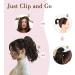 REECHO 12 Inch Short Curly Claw Clip Ponytail Extension | Natural Wavy Synthetic Hairpiece for Women - Black - Buy Online on GoSupps.com