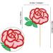 Keaziu 24 Pcs Rose Flower Cupcake Topper Picks Pink and Green Roses Flower Double Layered Design for Wedding Anniversary Mother's Day Valentine's Day Cupcake Decoration Green - Buy Online on GoSupps.com