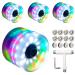 Nezylaf 65mm/60mm 82A Skateboard Wheels with Bearings Installed 6 Lights Light up Spitfire Longboard Street Trucks Colorful-RGB 60*45mm