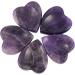 MookaiTedecor Amethyst Thumbstone Crystal Massage Stones for Healing Reiki - Pack of 2 Heart-Shaped Gemstones (47x44x7mm) - Buy Online on GoSupps.com