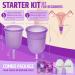 Venus Menstrual Cup Starter Kit - 2 FDA Registered Reusable Silicone Cups for Beginners - Sizes Small & Large - Made in USA - Eco-Friendly Purple Set - Buy Online on GoSupps.com