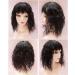 Shop Women's Curly Wavy Synthetic Hairpieces with Bangs for Thinning Hair - 14 Thin Black - Buy Online on GoSupps.com