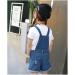 KIDSCOOL SPACE Little Girl Big Ripped Denim Shortalls 7-8 Years Blue-2034 - Buy Online on GoSupps.com