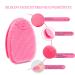 Yeadmal Silicone Facial Cleaning Brush 2-Part Soft Face Scrubber for Women | Pink & Purple Face Brush for Deep Cleaning - Buy Online on GoSupps.com