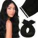 Moresoo tape in extensions real hair black hair extension real hair tapes adhesive tape invisible extensions tape in real hair remy natural black #1b smooth thick hair 10 pieces 25 grams 45 cm 1. #1b
