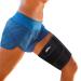 Supregear Adjustable Thigh Brace Support | Neoprene Compression Sleeve for Hamstring, Quad, Groin, and Quadriceps | Breathable and Non-Slip Upper Leg Slimmer for Men and Women in Black - Buy Online on GoSupps.com