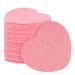 Heart Shape Cellulose Face Sponge - Facial Scrub Exfoliator Pads | Facial Cleansing Sponge Reusable | 20 Face Scrub Cleansing Sponge - Heart Sponges for Facials Deep Cleansing Pink