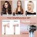 High-Speed Ionic Hair Dryer Brush & Auto Curling Set - Removable Kit in Pink | International Shipping Available - Buy Online on GoSupps.com